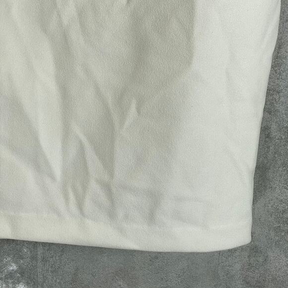 AQUA FORMAL Women's White One-Shoulder Scuba Crepe Bodycon Mini Dress SZ 8 - Picture 7 of 11